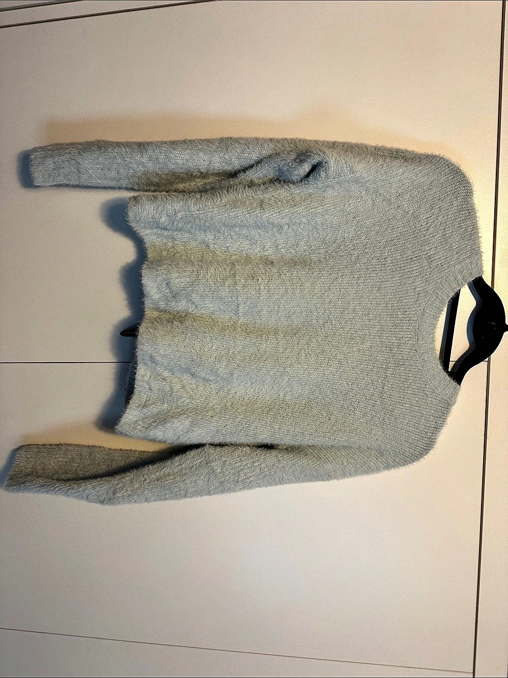 Hollister Fuzzy Crop Sweater Blue Small
